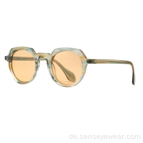 Luxus -Design -Farbtöne schräg Acetat polarisierte Sonnenbrille